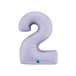 BALLON ALUMINIUM CHIFFRE 2 102CM LILAS