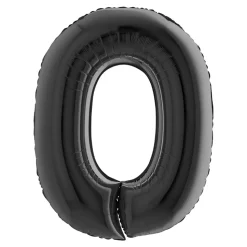 BALLON ALUMINIUM CHIFFRE 0 102CM NOIR