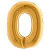 BALLON ALUMINIUM CHIFFRE 0 102CM OR