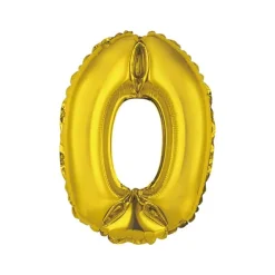 BALLON ALUMINIUM CHIFFRE 0 36CM OR