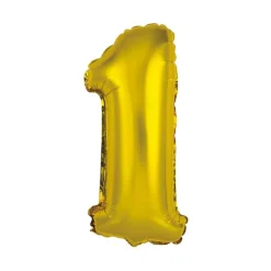 BALLON ALUMINIUM CHIFFRE 1 36CM OR