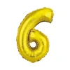 BALLON ALUMINIUM CHIFFRE 6 36CM OR