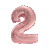 BALLON ALUMINIUM CHIFFRE 2 36CM ROSE GOLD