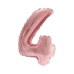 BALLON ALUMINIUM CHIFFRE 4 36CM ROSE GOLD