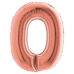 BALLON ALUMINIUM CHIFFRE 0 102CM ROSE GOLD