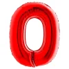 BALLON ALUMINIUM CHIFFRE 0 102CM ROUGE
