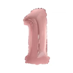BALLON ALUMINIUM CHIFFRE 1 36CM ROSE GOLD