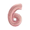 BALLON ALUMINIUM CHIFFRE 6 36CM ROSE GOLD