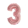 BALLON ALUMINIUM CHIFFRE 3 36CM ROSE GOLD