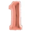 BALLON ALUMINIUM CHIFFRE 1 102CM ROSE GOLD