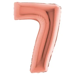 BALLON ALUMINIUM CHIFFRE 7 102CM ROSE GOLD
