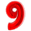 BALLON ALUMINIUM CHIFFRE 9 102CM ROUGE