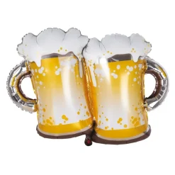 BALLON ALUMINIUM CHOPES BIÈRE MOUSSE 50X65CM JAUNE