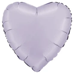 BALLON ALUMINIUM COEUR 46CM LILAS SATIN
