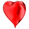 BALLON ALUMINIUM COEUR 3D 41X43X39CM ROUGE