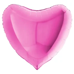 BALLON ALUMINIUM CUR 91CM FUCHSIA