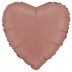 BALLON ALUMINIUM CUR 46CM OR ROSE SATIN