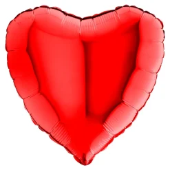 BALLON ALUMINIUM CUR 46CM ROUGE