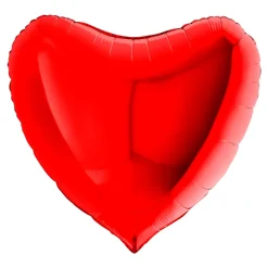 BALLON ALUMINIUM CUR 91CM ROUGE