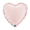 BALLON ALUMINIUM C?'UR SATIN 46CM ROSE PASTEL
