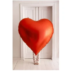 BALLON ALUMINIUM CUR 136X129CM ROUGE
