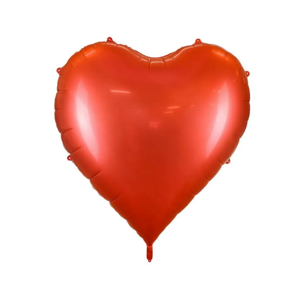 BALLON ALUMINIUM CUR 136X129CM ROUGE