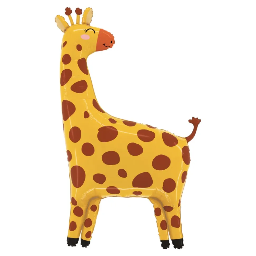 BALLON ALUMINIUM FIGURINE GIRAFE JUNGLE 57X99CM