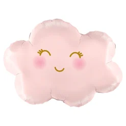 BALLON ALUMINIUM FIGURINE NUAGE 62X45CM ROSE PÂLE