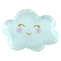 BALLON ALUMINIUM FIGURINE NUAGE 62X45CM BLEU PÂLE