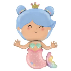 BALLON ALUMINIUM FIGURINE SIRÈNE PRINCESSE 48X79CM