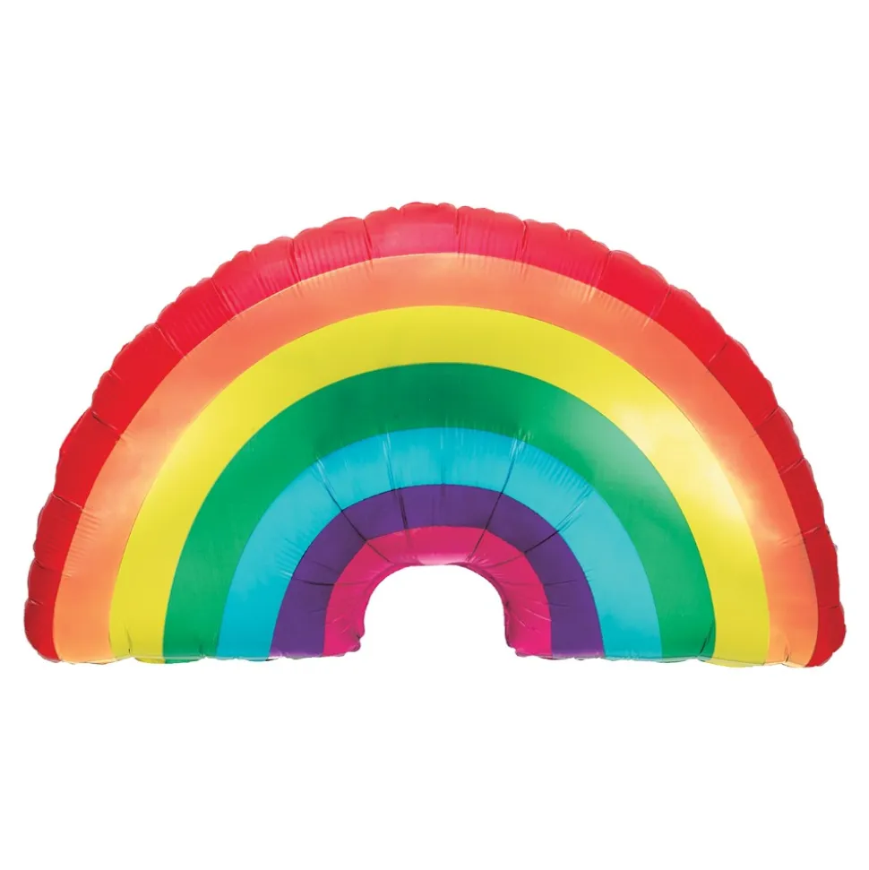 BALLON ALUMINIUM FORME ARC-EN-CIEL 91CM