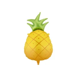 BALLON ALUMINIUM FORME FRUIT ANANAS 38X68CM JAUNE