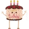 BALLON ALUMINIUM FORME GATEAU ANNIVERSAIRE 63X69CM