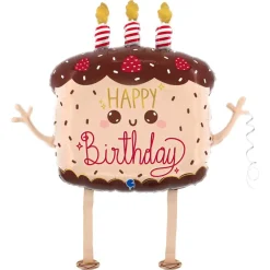 BALLON ALUMINIUM FORME GATEAU ANNIVERSAIRE 63X69CM