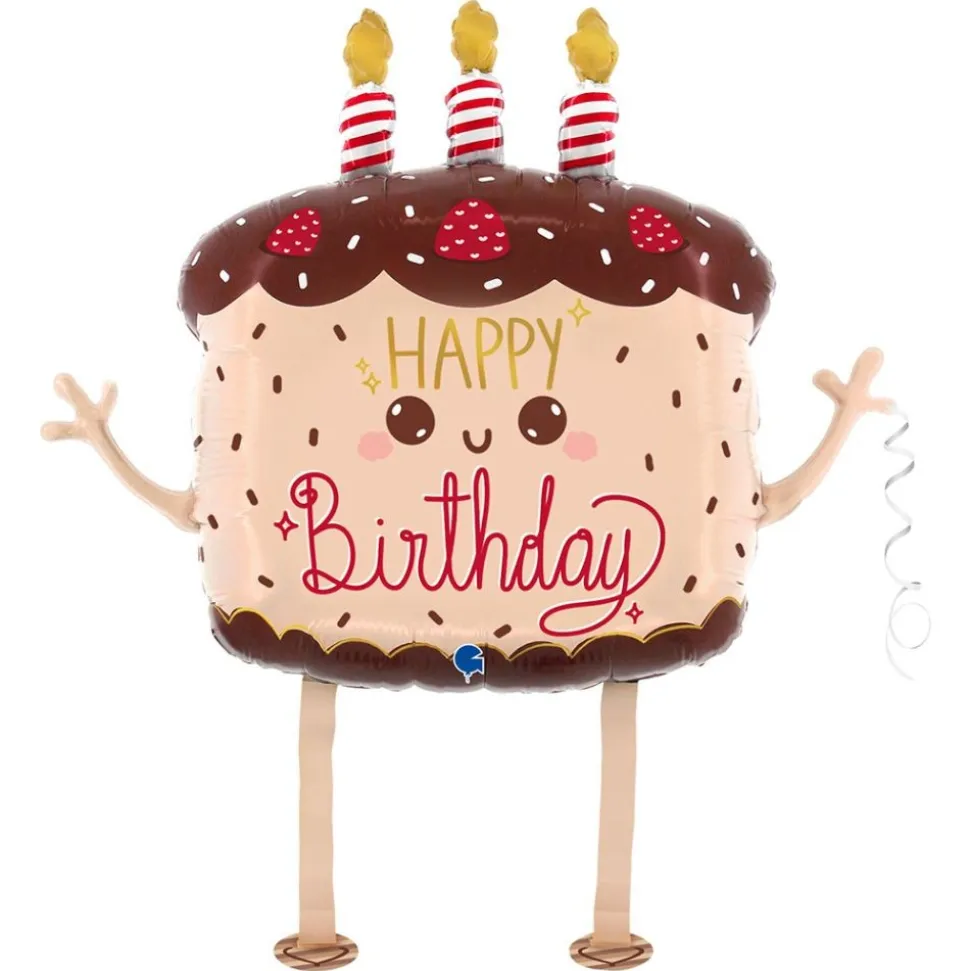 BALLON ALUMINIUM FORME GATEAU ANNIVERSAIRE 63X69CM