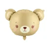 BALLON ALUMINIUM FORME OURS 56X40CM BEIGE FONÇÉ
