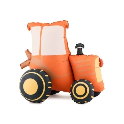 BALLON ALUMINIUM FORME TRACTEUR 72X63.5CM ORANGE