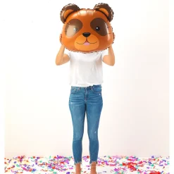BALLON ALUMINIUM FORME TÊTE D'OURS 74CM
