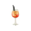BALLON ALUMINIUM FORME VERRE 34X100CM ORANGE