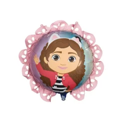 BALLON ALUMINIUM GABBY MAISON MAGIQUE 52CM ROSE
