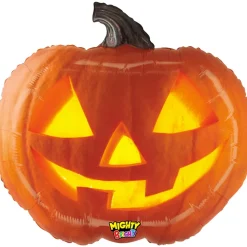 BALLON ALUMINIUM JACK-O'-LANTERN 59X52CM ORANGE