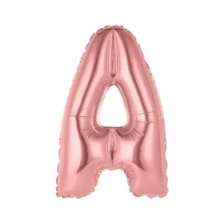 BALLON ALUMINIUM LETTRE A 36CM ROSE GOLD