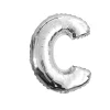 BALLON ALUMINIUM LETTRE C 36CM ARGENT
