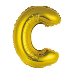 BALLON ALUMINIUM LETTRE C 36CM OR
