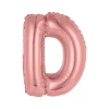 BALLON ALUMINIUM LETTRE D 36CM ROSE GOLD