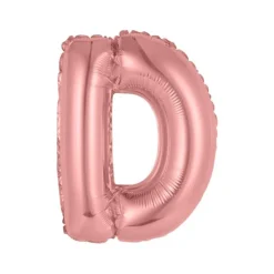 BALLON ALUMINIUM LETTRE D 36CM ROSE GOLD