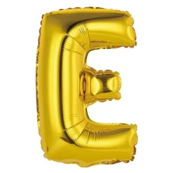 BALLON ALUMINIUM LETTRE E 36CM OR
