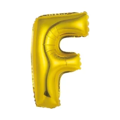 BALLON ALUMINIUM LETTRE F 36CM OR