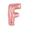 BALLON ALUMINIUM LETTRE F 36CM ROSE GOLD
