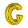 BALLON ALUMINIUM LETTRE G 36CM OR